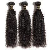 Kinky curly bundle Luxury 10a grade human hair #1B Natural Black 10“-30”