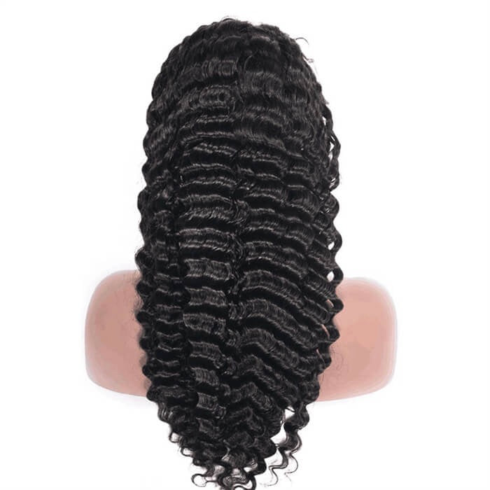 Deep wave 13*4 Frontal lace wig  10a grade luxury