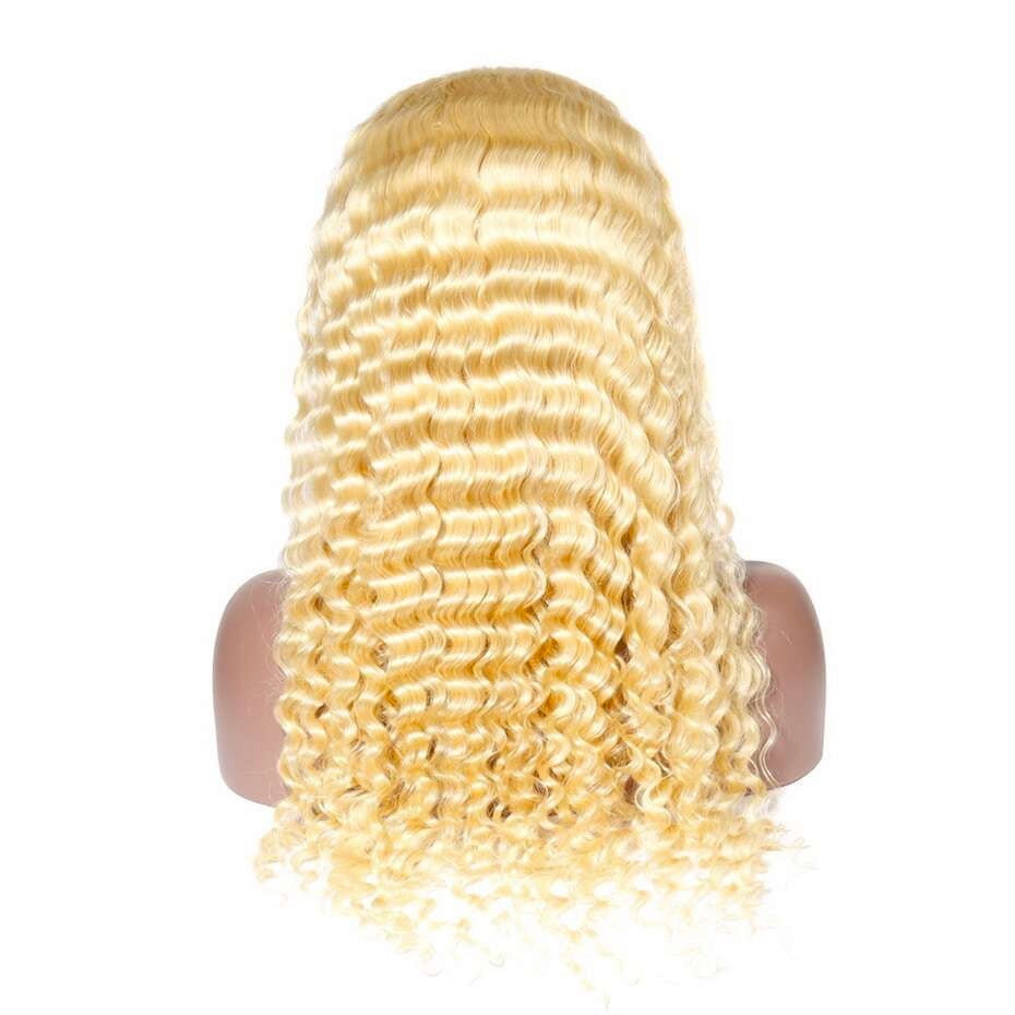 Deep curly 613 Frontal lace wig