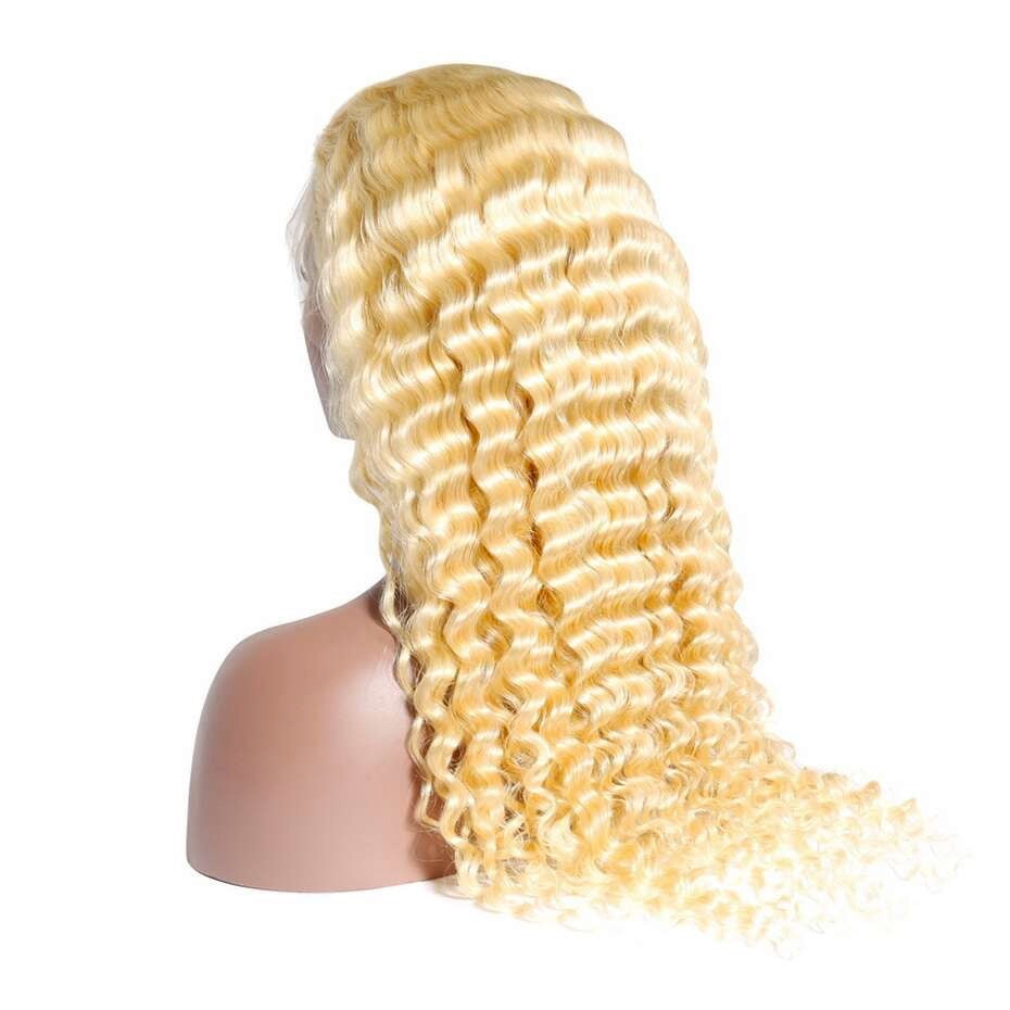 Deep curly 613 Frontal lace wig