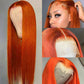 Ginger Colored straight wig 13*4 frontal lace wig